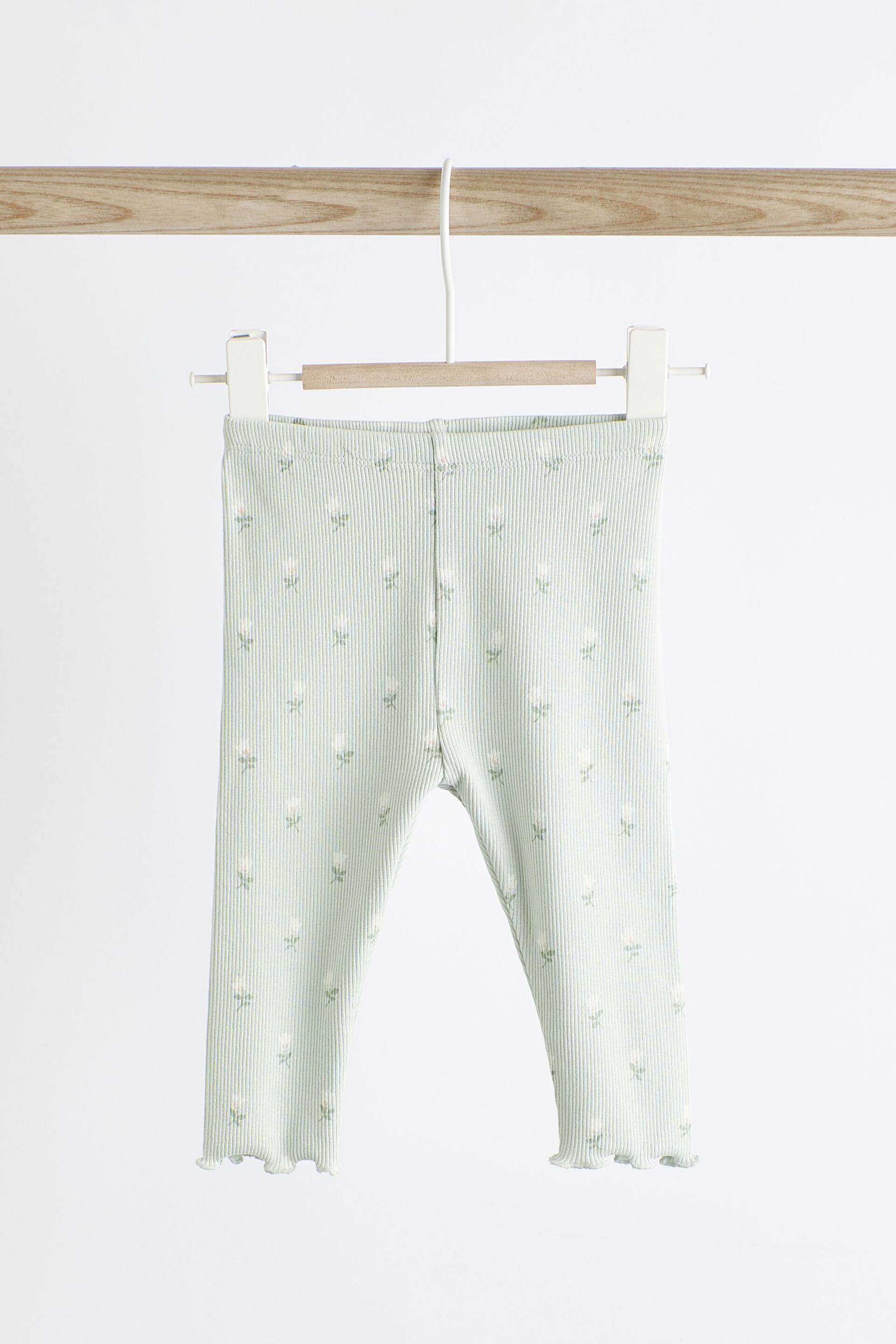 Sage Green Baby Top And Leggings Set - Image 3 of 9