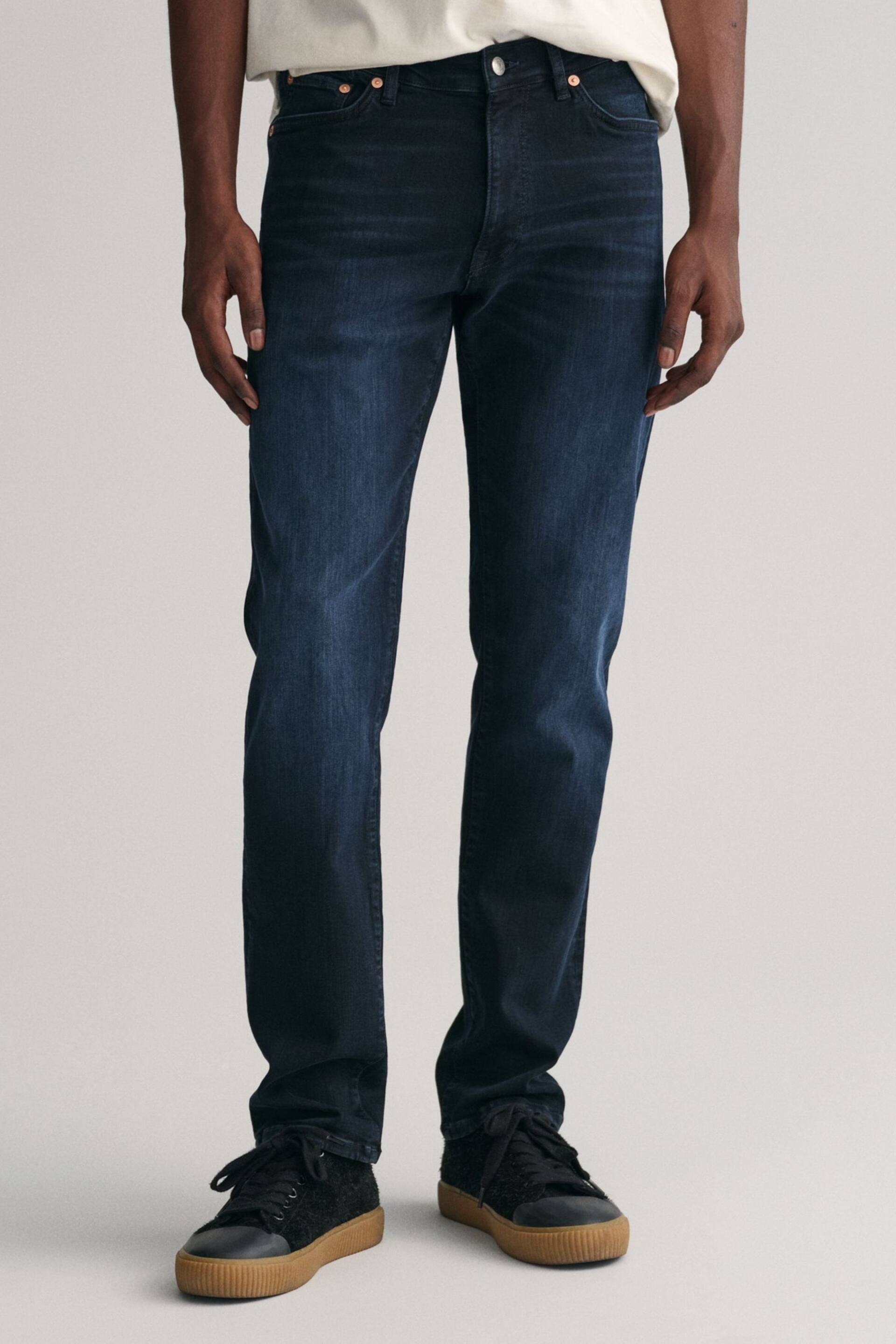 GANT Extra Slim Fit Active Recover Stretch Black Jeans - Image 1 of 5