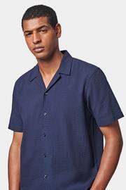 Peckham Rye Revere Collar Seersucker Short Sleeve Shirt - Image 4 of 6