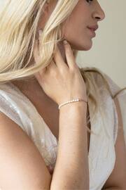 Ivory & Co Rose Gold Carlisle And Pearl Dainty Toggle Bracelet - Image 2 of 5