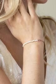Ivory & Co Rose Gold Carlisle And Pearl Dainty Toggle Bracelet - Image 3 of 5