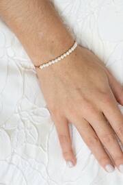 Ivory & Co Rose Gold Carlisle And Pearl Dainty Toggle Bracelet - Image 4 of 5