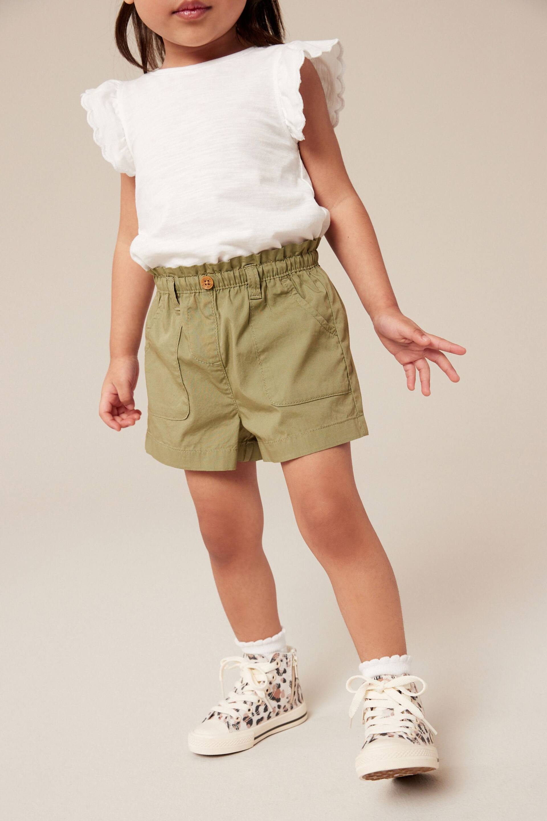 Khaki Green Pull-On Shorts (3mths-7yrs) - Image 2 of 7