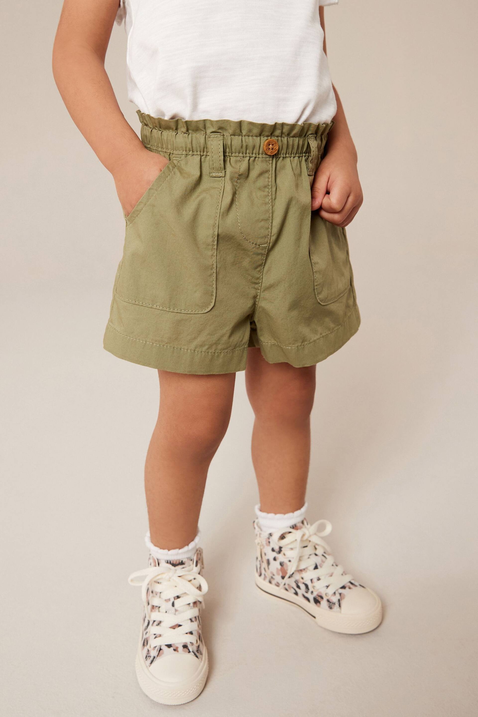 Khaki Green Pull-On Shorts (3mths-7yrs) - Image 3 of 7