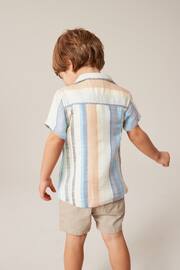Multi Short Sleeves Vertical Stripe Shirt (3mths-7yrs) - Image 3 of 7