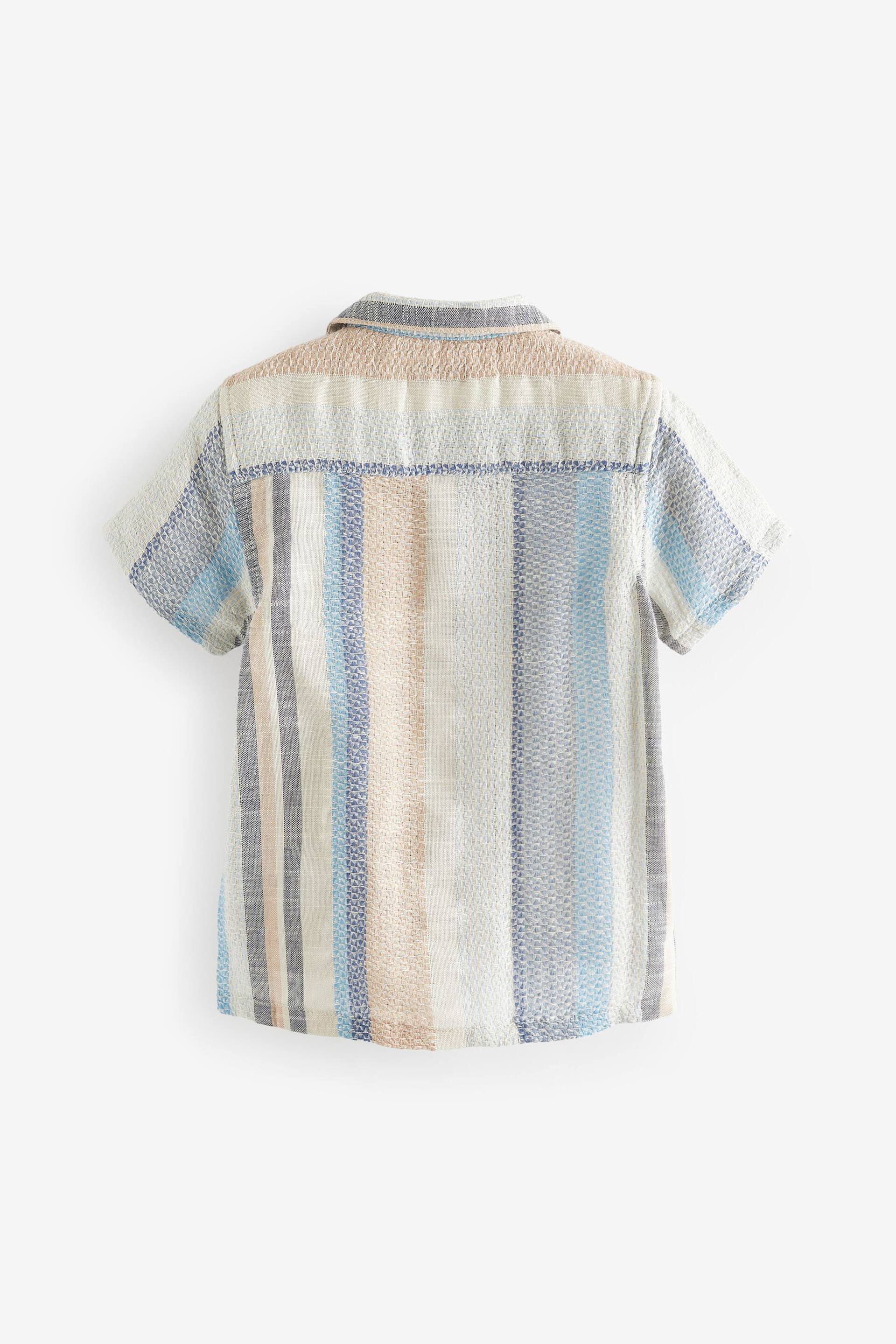 Multi Short Sleeves Vertical Stripe Shirt (3mths-7yrs) - Image 6 of 7