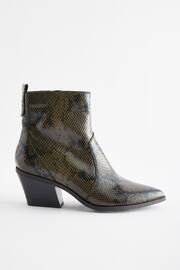 Snake Effect Regular/Wide Fit Forever Comfort® Cowboy Western Ankle Boots - Image 2 of 5