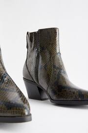 Snake Effect Regular/Wide Fit Forever Comfort® Cowboy Western Ankle Boots - Image 3 of 5