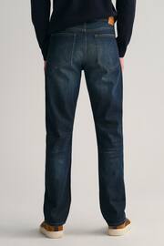 GANT Blue Regular Fit Archive Wash Jeans - Image 2 of 5