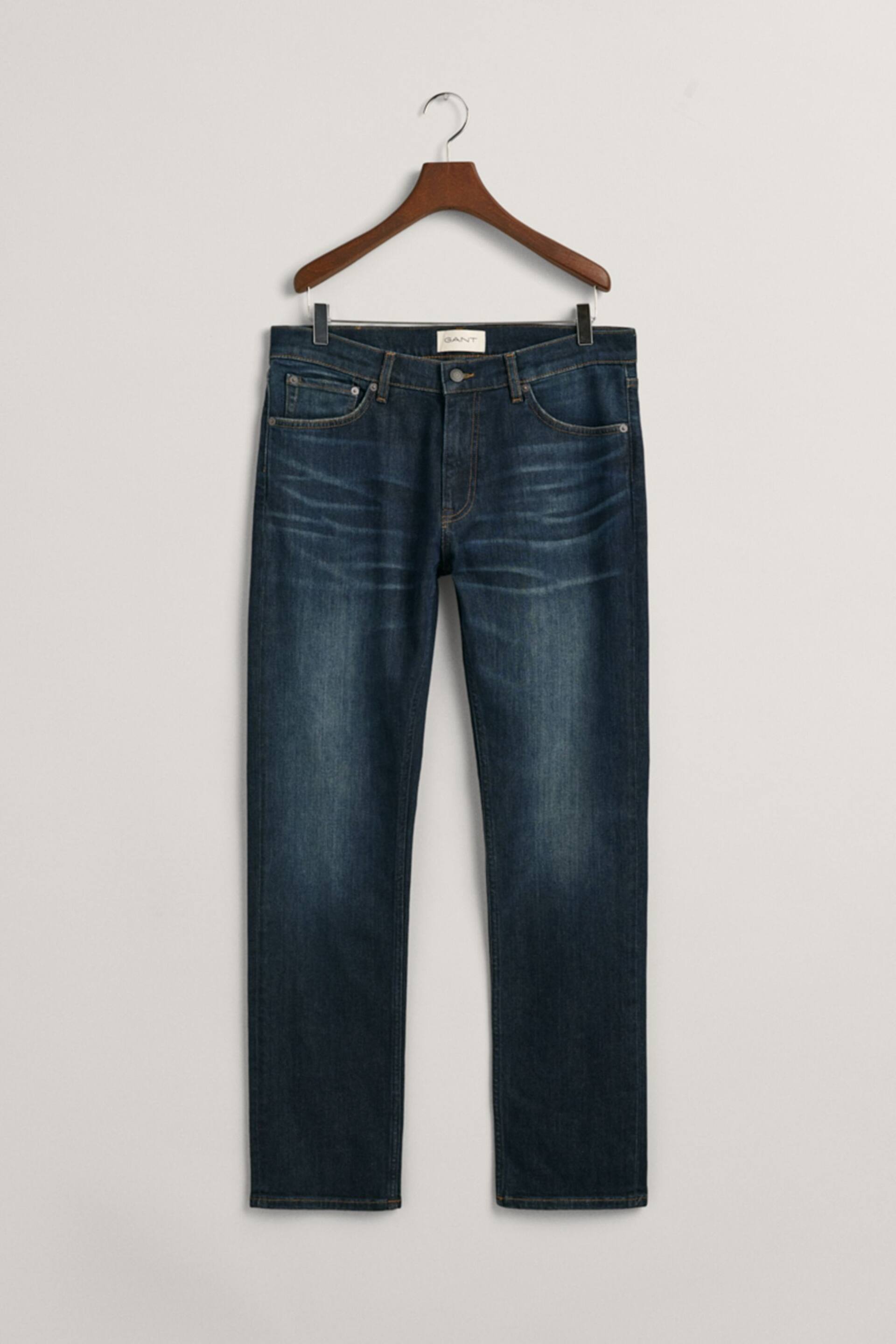 GANT Blue Regular Fit Archive Wash Jeans - Image 5 of 5