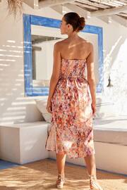 Pink Floral Bandeau Mini Summer Dress - Image 3 of 7