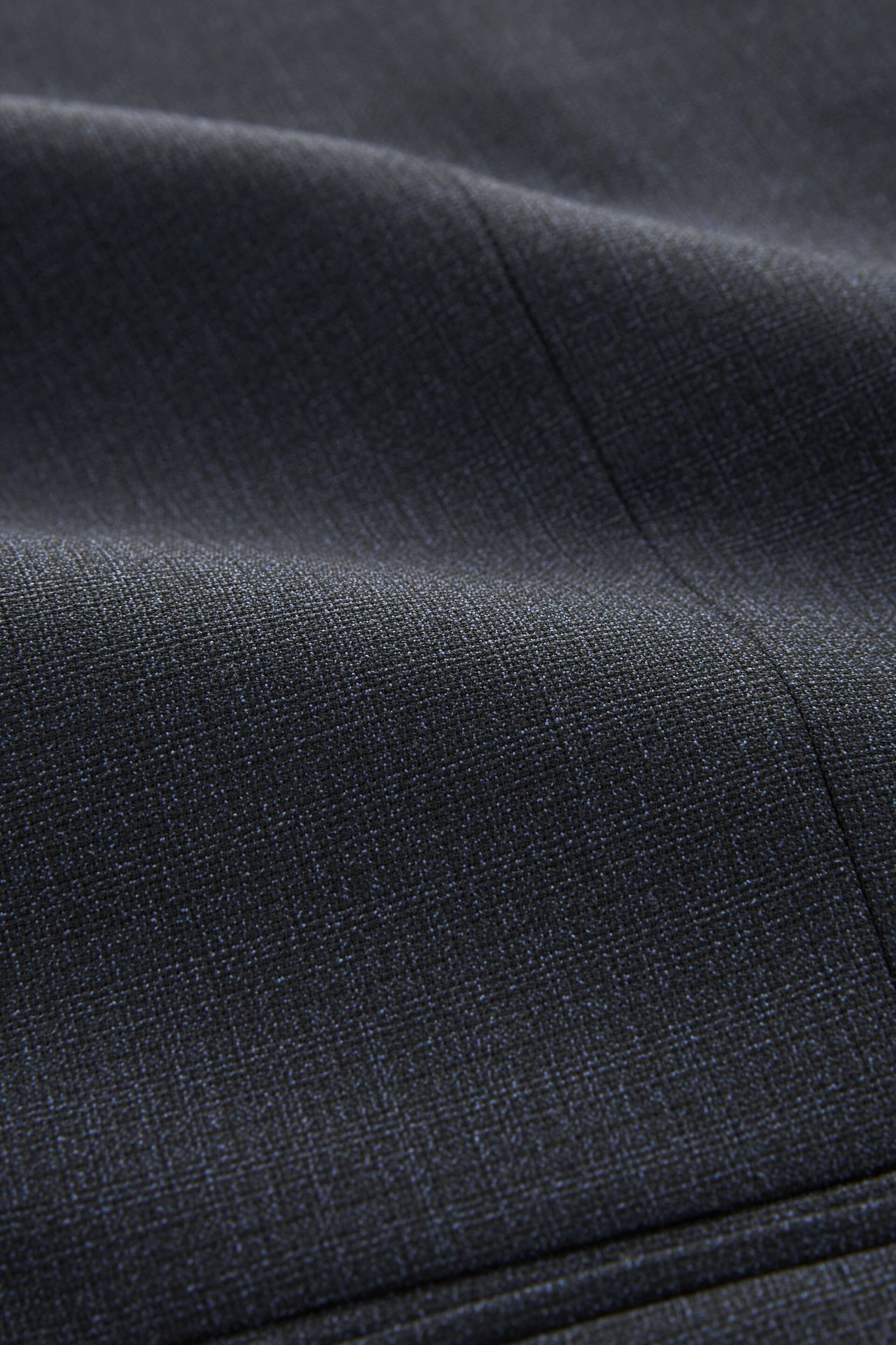 Navy Textured Wool Suit: Waistcoat - Image 6 of 10