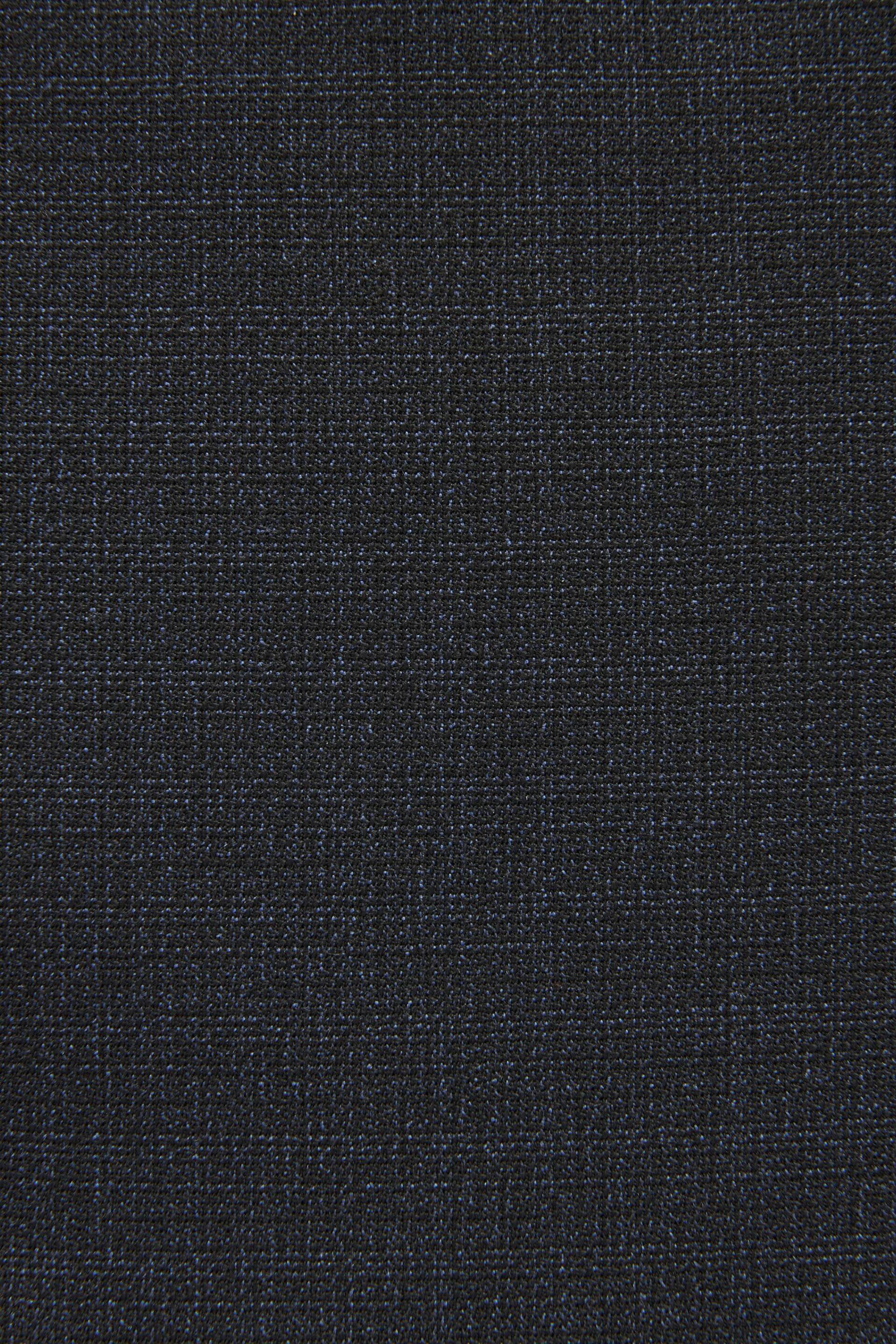 Navy Textured Wool Suit: Waistcoat - Image 7 of 10