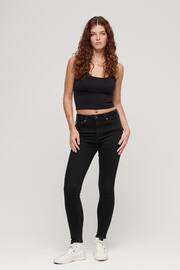 Superdry Dark Black Cotton Vintage Low Rise Slim Flare Jeans - Image 3 of 3