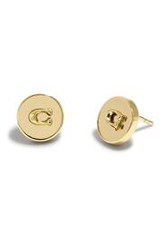 COACH Signature Coin Stud Earrings - Image 1 of 2