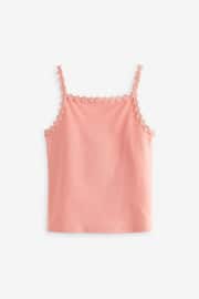 Pink/White/Mint Daisy Trim Vest 3 Pack (3-16yrs) - Image 5 of 9