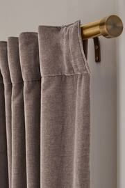 Mink Natural Sumptuous Velvet Hidden Tab Top Lined Curtains - Image 4 of 5