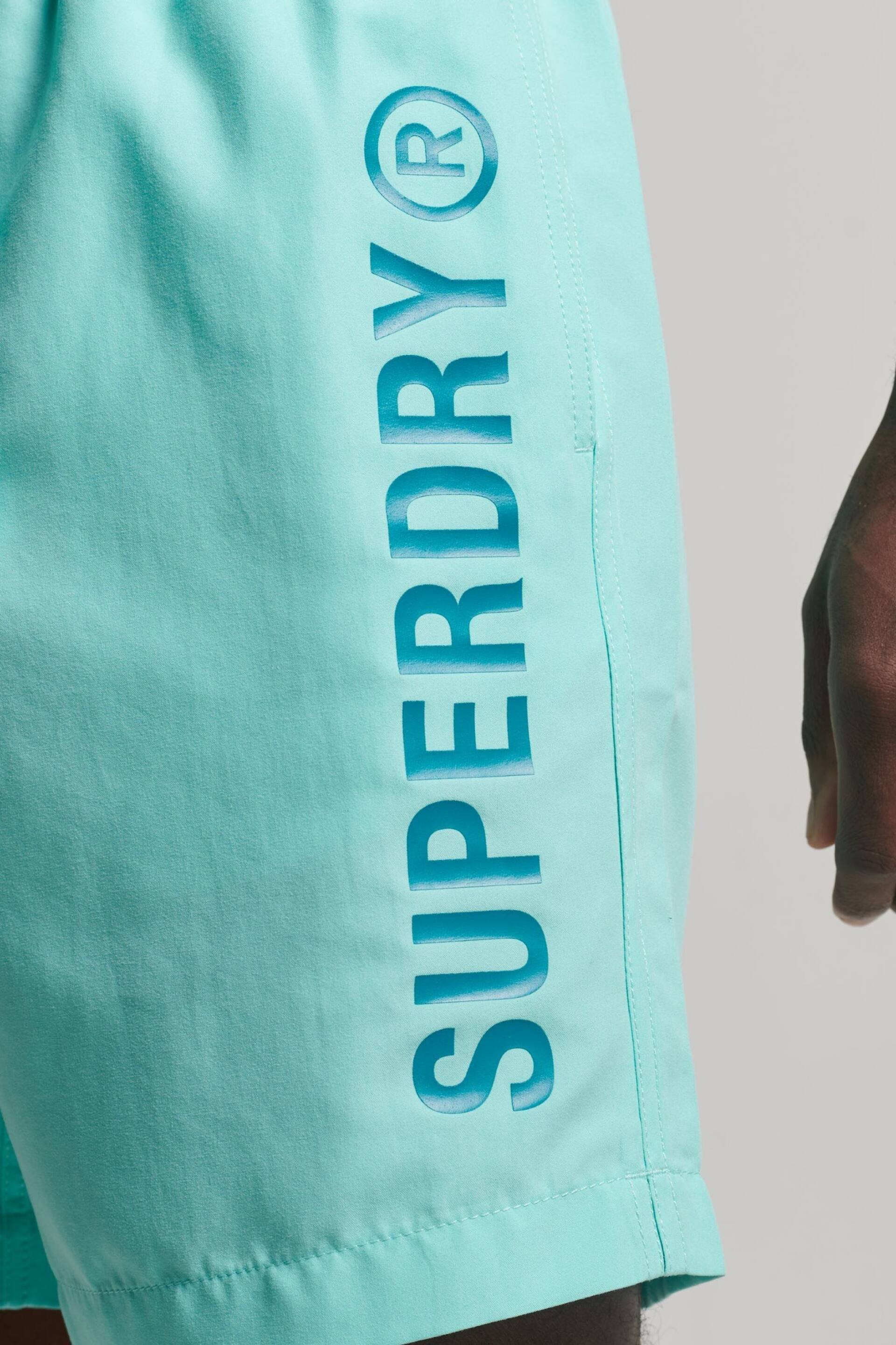 Superdry Blue Core Sport 17 Inch Swim Shorts - Image 4 of 4