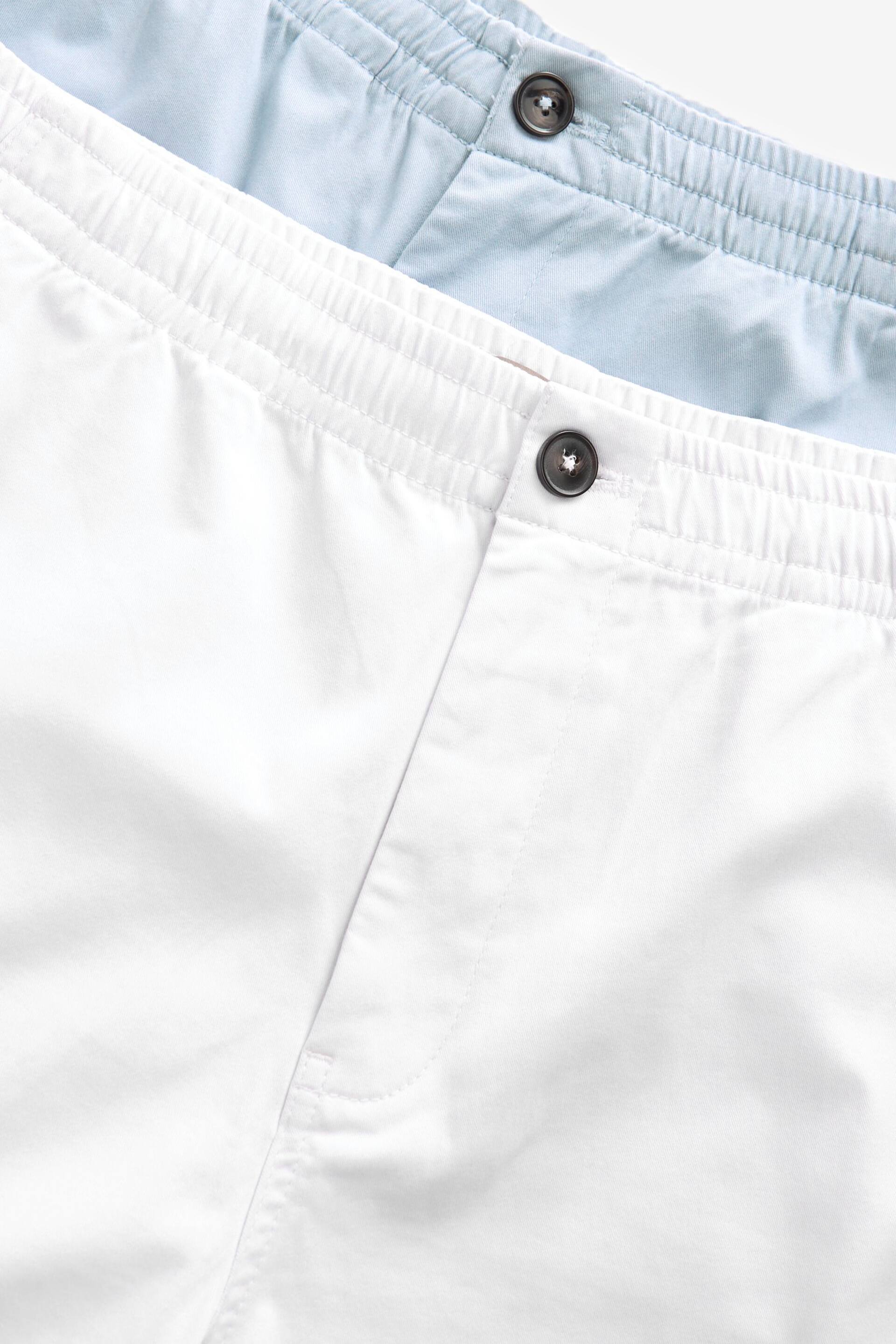 Blue/White 2 Pack Elasticated Waist Chino Shorts 2 Pack - Image 13 of 15