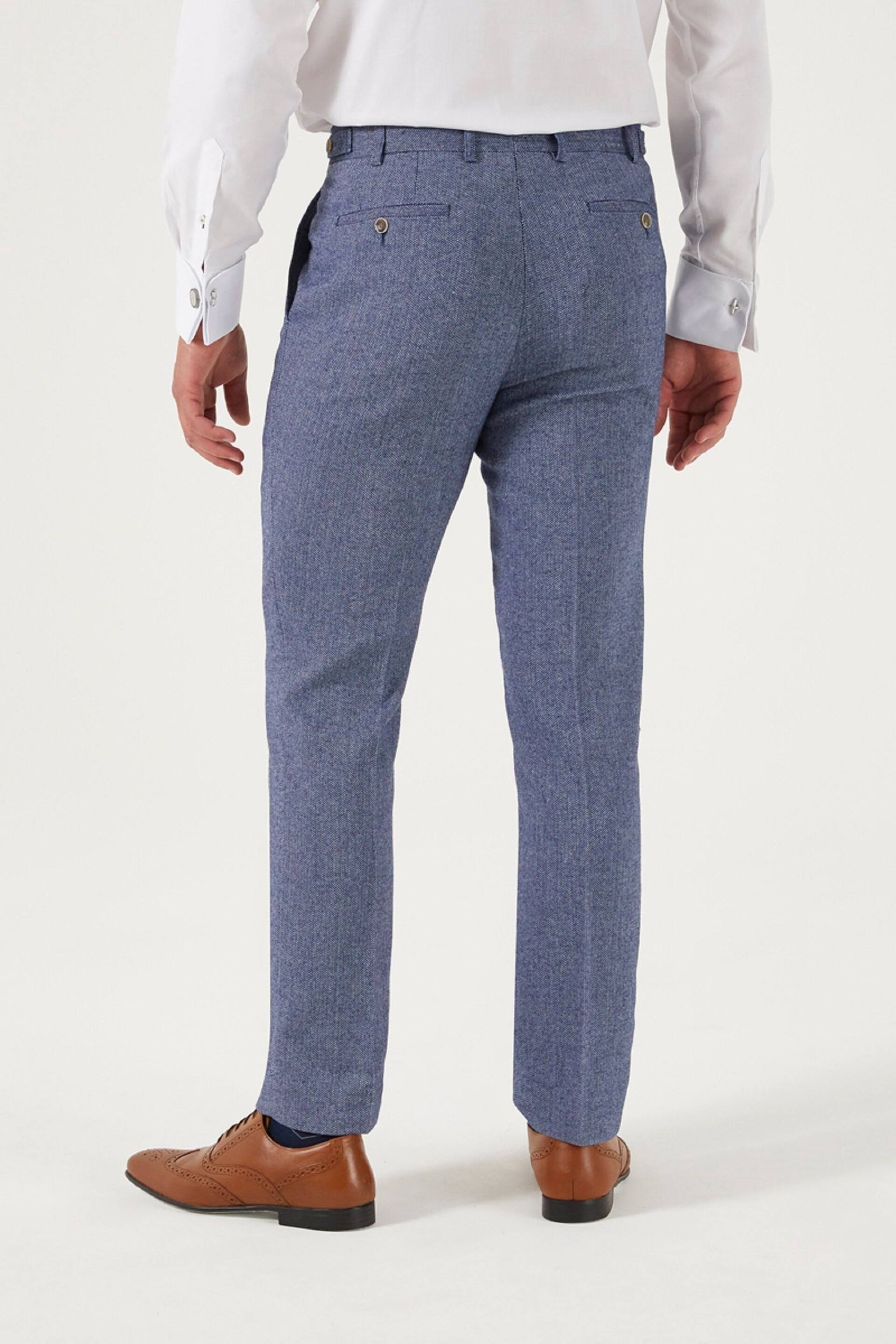 Skopes Jude Tweed Tailored Fit Suit Trousers - Image 2 of 4