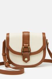 Joules Ludlow Tan Canvas Cross Body Bag - Image 4 of 9