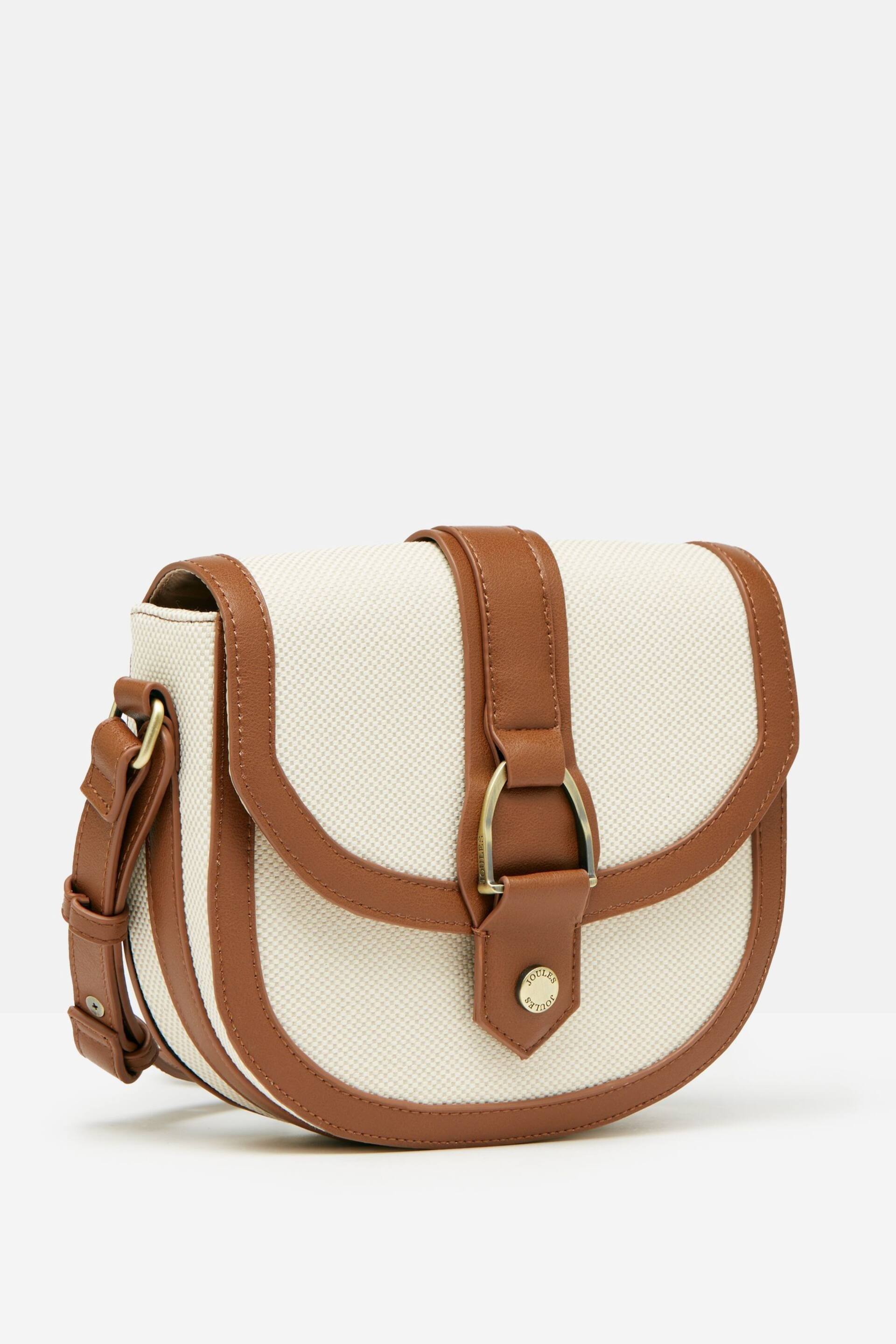 Joules Ludlow Tan Canvas Cross Body Bag - Image 6 of 9