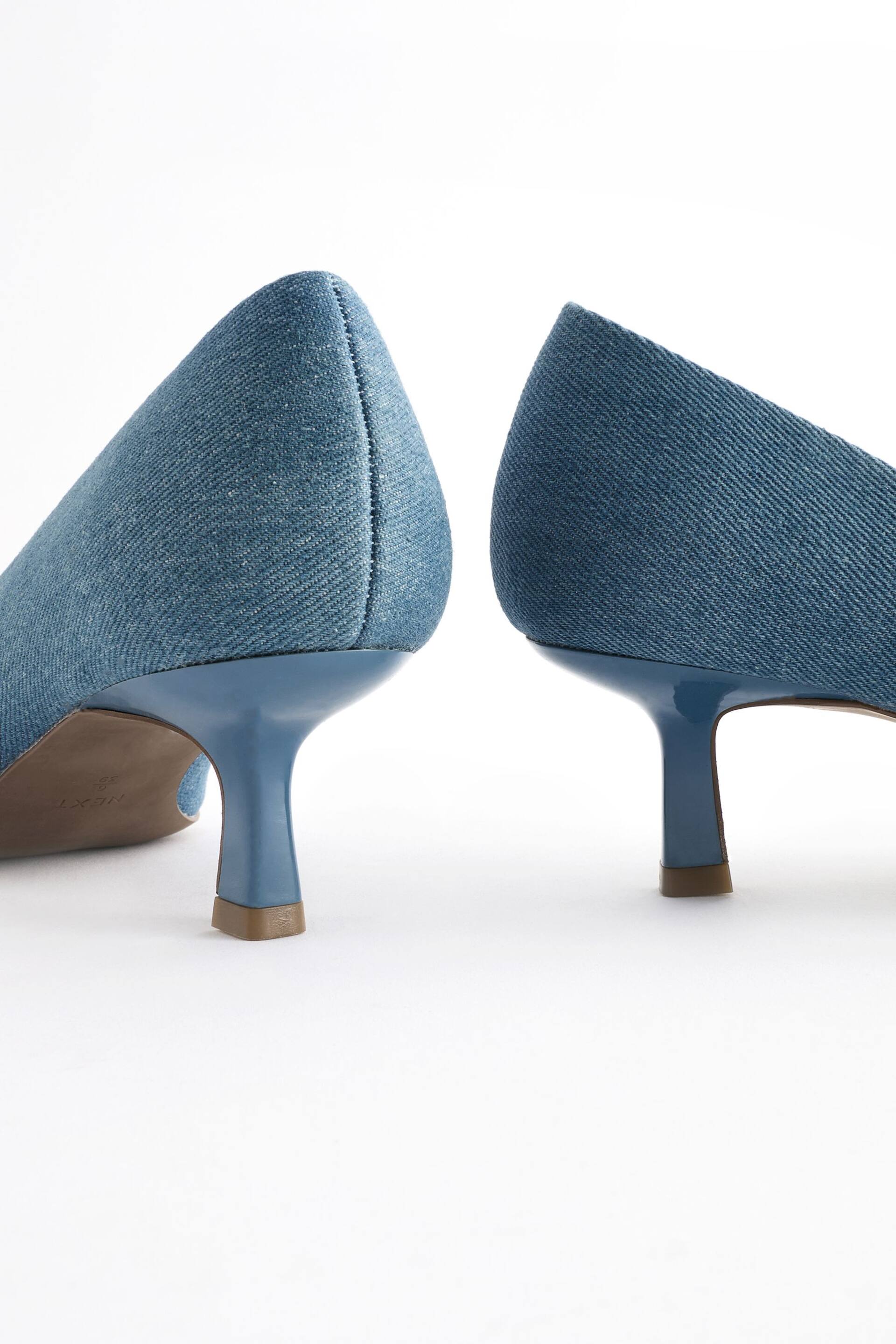 Denim Forever Comfort Jewel Trim Kitten Heels - Image 4 of 6