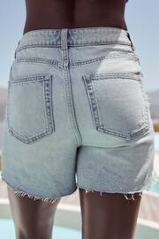 Bleach Ripped Denim Shorts - Image 3 of 6