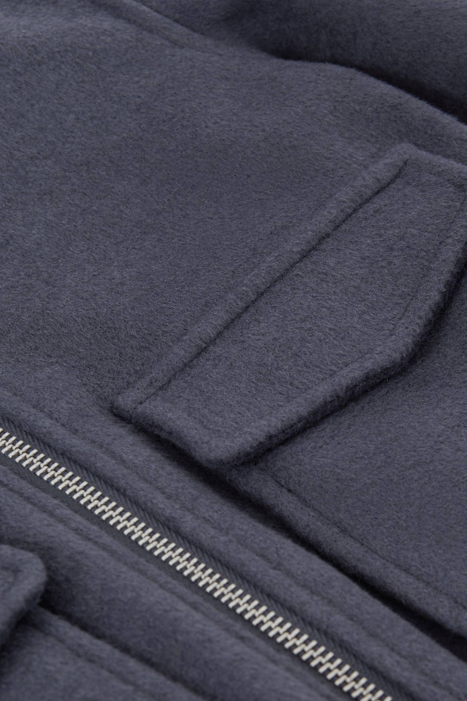 Reiss Airforce Blue Shuffle Senior Wool Blend Zip-Through Jacket - Image 6 of 6