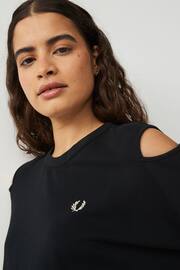 Fred Perry Womens Black Cut Out T-Shirt - Image 4 of 4