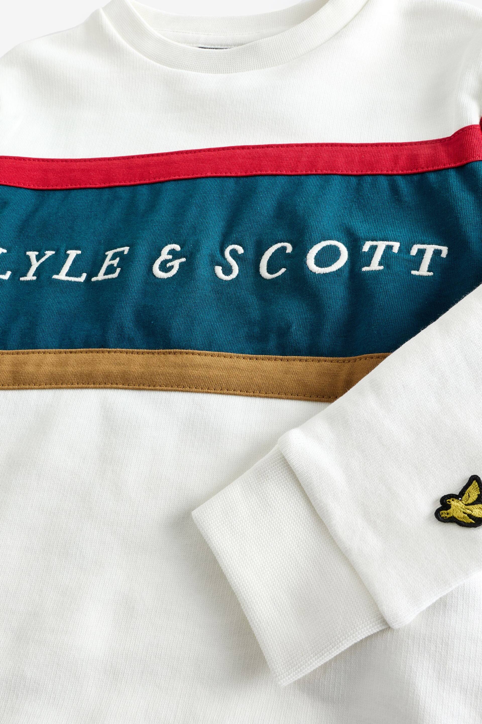 Lyle & Scott Boys Ecru White Volley Sweatshirt - Image 4 of 4
