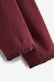 Berry Red Lace Trim Leggings (3mths-7yrs) - Image 4 of 4