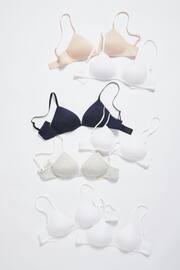 Navy Blue/Grey Marl/White Pad Non Wire First Bras 3 Pack - Image 3 of 12