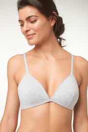 Navy Blue/Grey Marl/White Pad Non Wire First Bras 3 Pack - Image 8 of 12