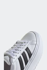adidas balck White Grand Court Platform Trainers - Image 7 of 8