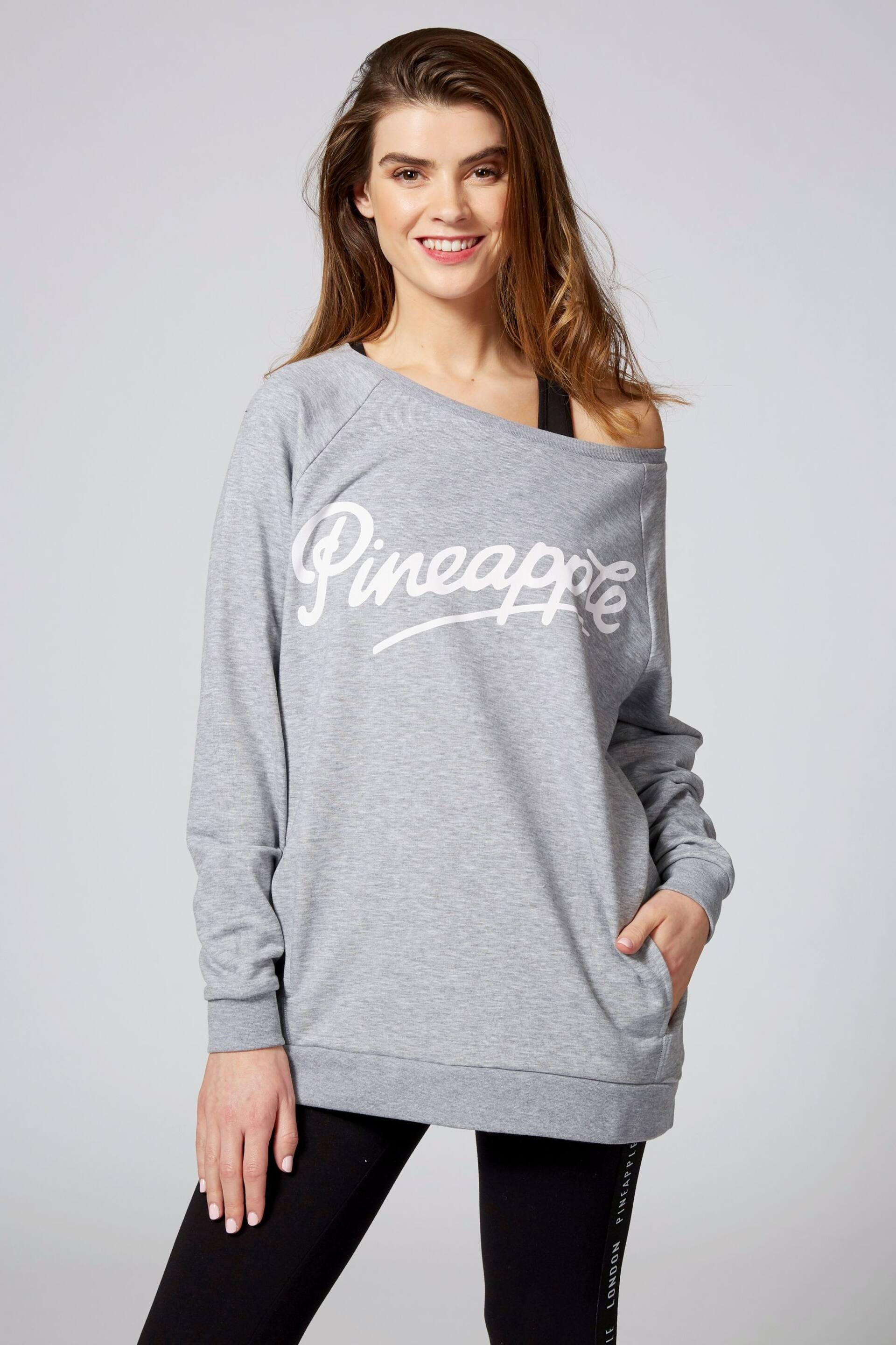 Pineapple Grey Oversized Monster Sweatshirt - Image 1 of 5