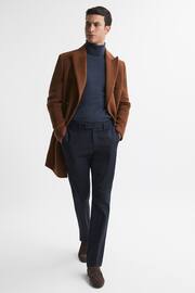 Reiss Eclipse Blue Caine Slim Fit Merino Wool Roll Neck Jumper - Image 3 of 5