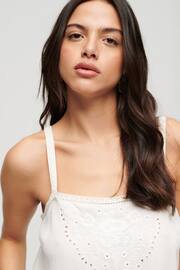 Superdry White Embroidered Cami Top - Image 4 of 5