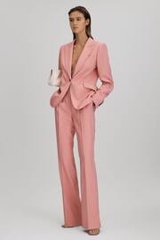 Reiss Pink Millie Tailored Single Breasted Suit Blazer - Image 6 of 7