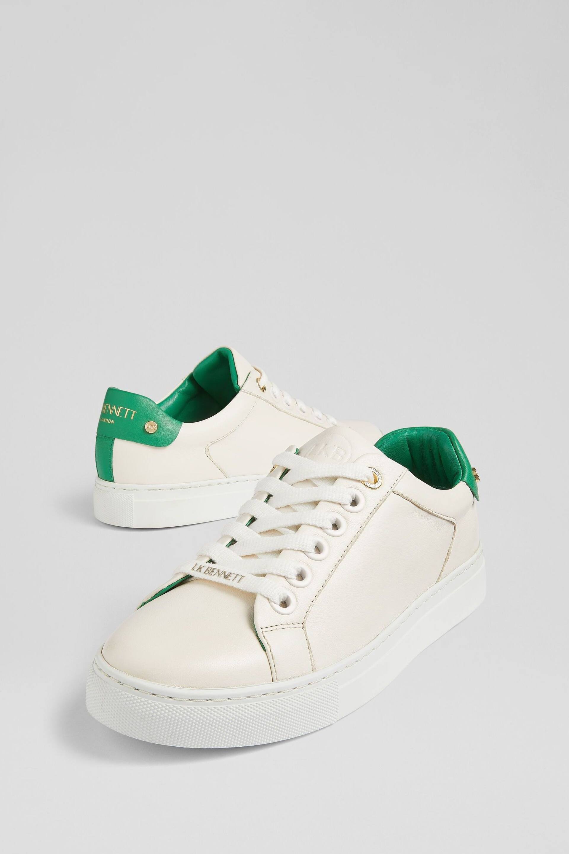 LK Bennett Signature Leather Trainers - Image 2 of 7