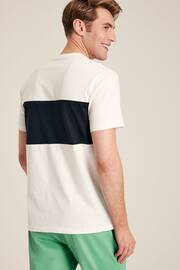 Joules Denton White Colourblock Jersey Crew Neck T-Shirt - Image 2 of 10
