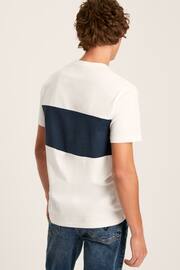 Joules Denton White Colourblock Jersey Crew Neck T-Shirt - Image 4 of 10