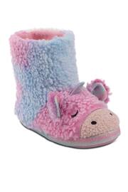 Totes Pink Kids Dino Boot Slippers - Image 3 of 5