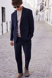 Navy Seersucker Suit: Jacket - Image 3 of 4