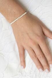 Ivory & Co Rhodium Carlisle And Pearl Dainty Toggle Bracelet - Image 4 of 5