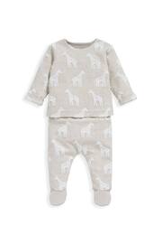 Mamas & Papas Brown 2 Piece Giraffe Textured Set - Image 1 of 4