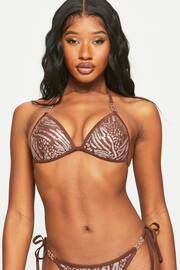 Ann Summers Sultry Heat Sequin Triangle Brown Bikini Top - Image 1 of 5