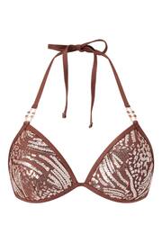 Ann Summers Sultry Heat Sequin Triangle Brown Bikini Top - Image 5 of 5