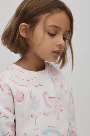 Reiss Pink Jessie Teen Crew Neck Jumper and Shorts Set - Image 4 of 7