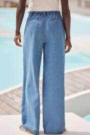 Mid Blue Lightweight Denim Wide Leg Jeans - Image 3 of 6